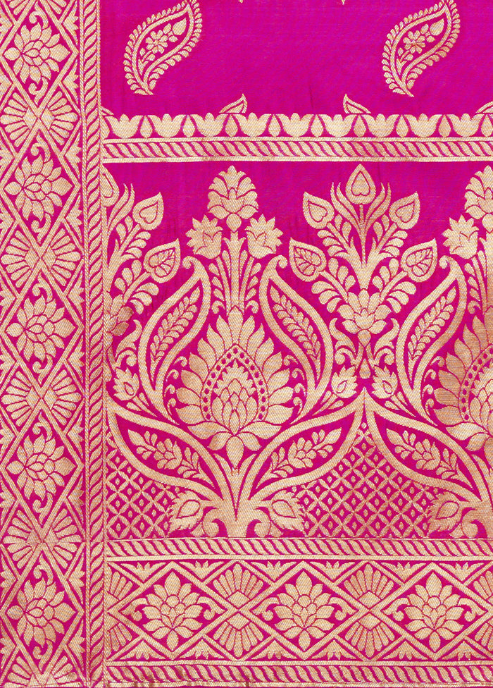 Pink Jacquard Dupatta - Indian Silk House Agencies