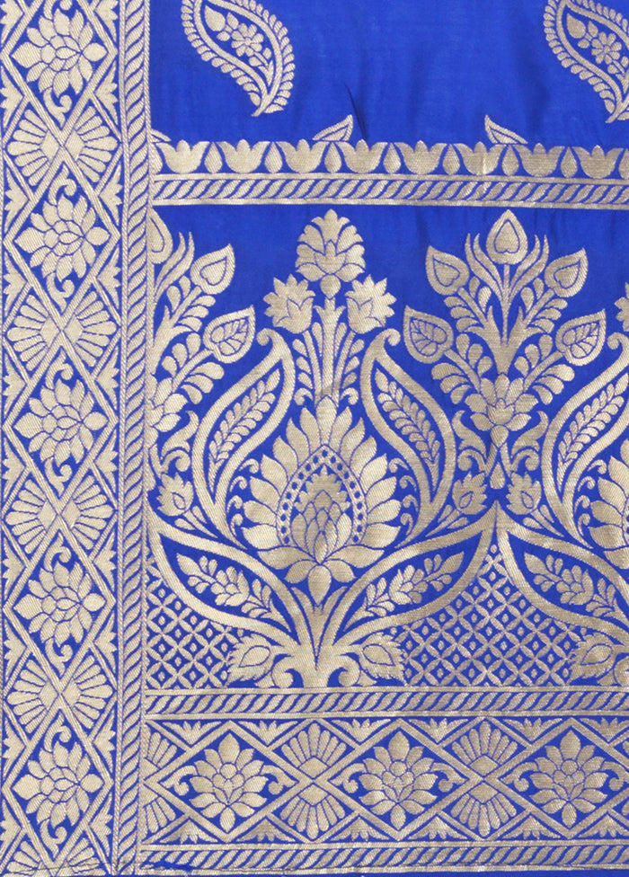 Royal Blue Jacquard Dupatta - Indian Silk House Agencies