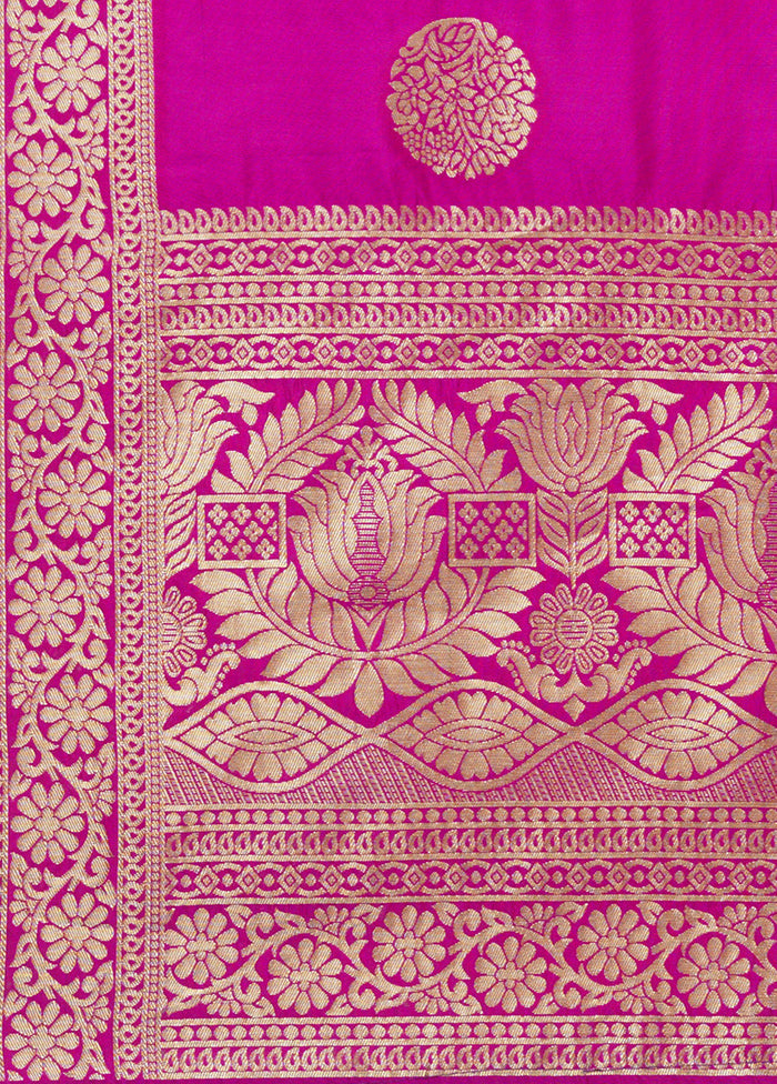 Pink Jacquard Dupatta - Indian Silk House Agencies