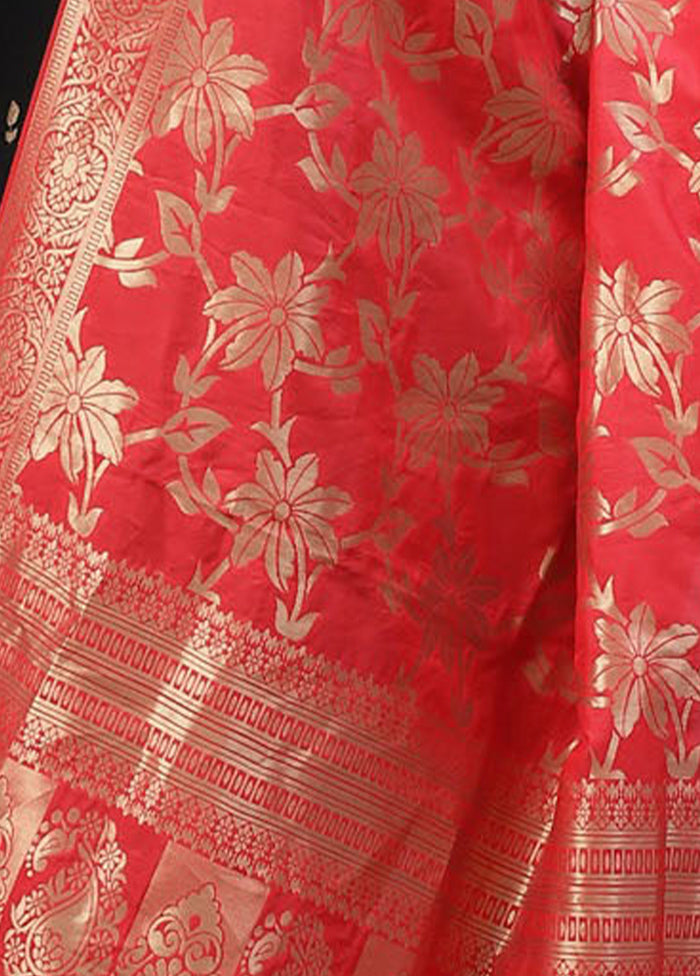 Red Art Silk Dupatta - Indian Silk House Agencies