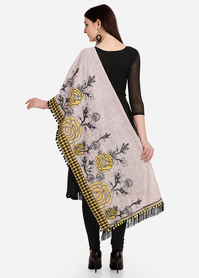 Grey Cotton Khadi Dupatta - Indian Silk House Agencies