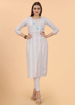 White Readymade Cotton Kurti