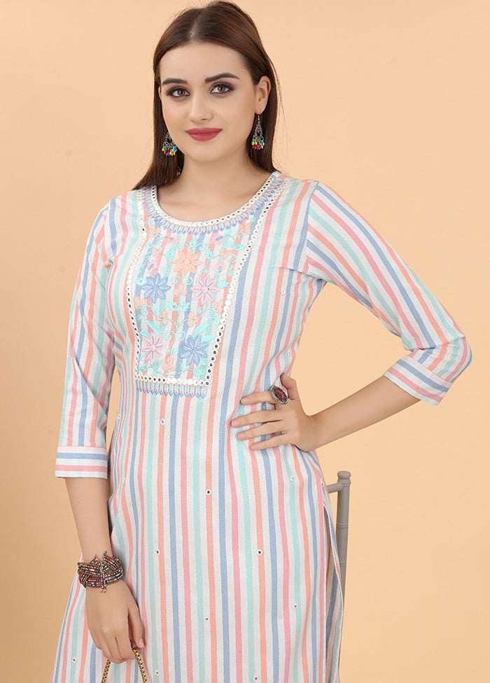 White Readymade Cotton Kurti