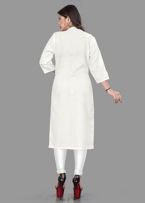 White Readymade Cotton Kurti