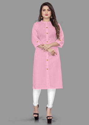 Pink Readymade Cotton Kurti - Indian Silk House Agencies