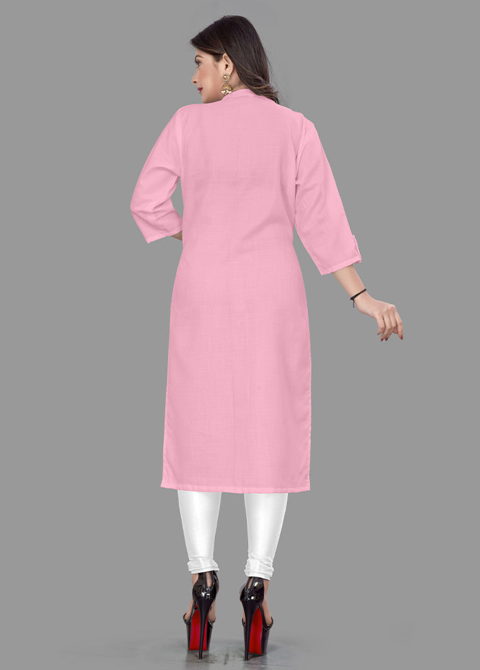 Pink Readymade Cotton Kurti - Indian Silk House Agencies