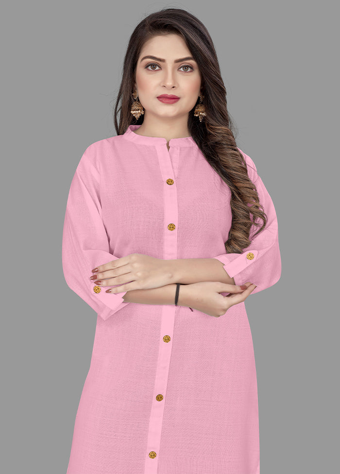 Pink Readymade Cotton Kurti