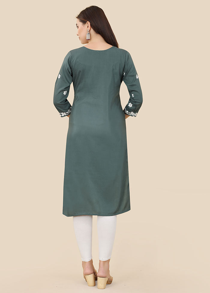 Grey Readymade Silk Kurti - Indian Silk House Agencies