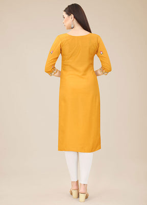 Yellow Readymade Silk Kurti - Indian Silk House Agencies