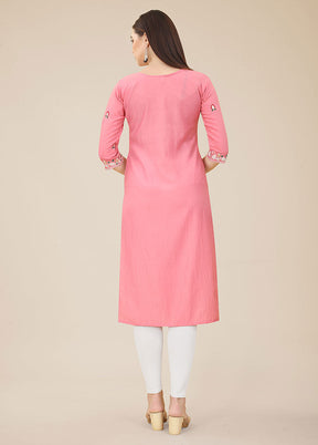 Pink Readymade Silk Kurti - Indian Silk House Agencies