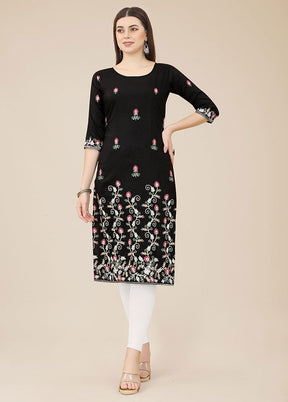 Black Readymade Silk Kurti - Indian Silk House Agencies