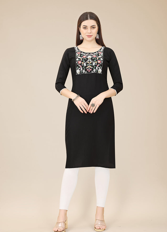 Black Readymade Silk Kurti - Indian Silk House Agencies