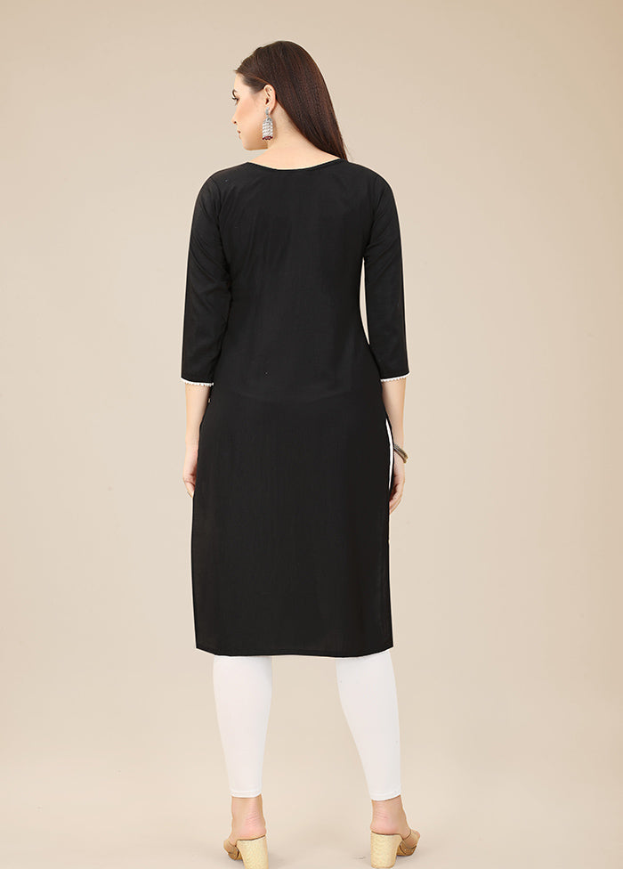 Black Readymade Silk Kurti - Indian Silk House Agencies