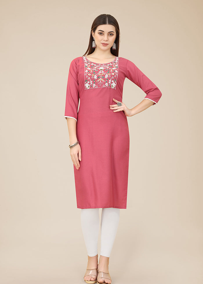 Pink Readymade Silk Kurti - Indian Silk House Agencies