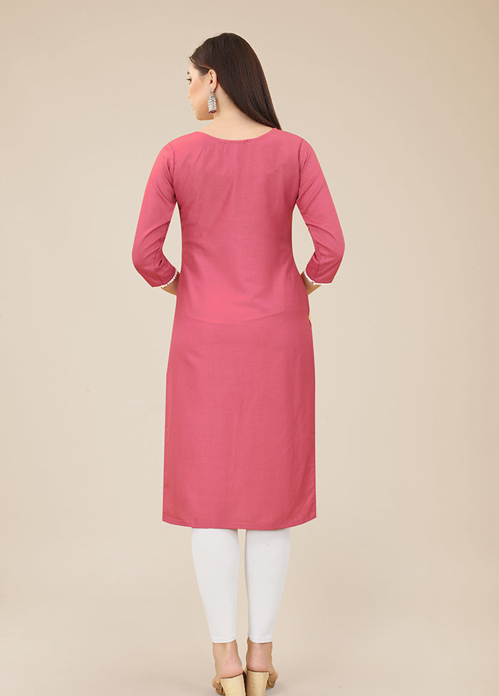 Pink Readymade Silk Kurti - Indian Silk House Agencies