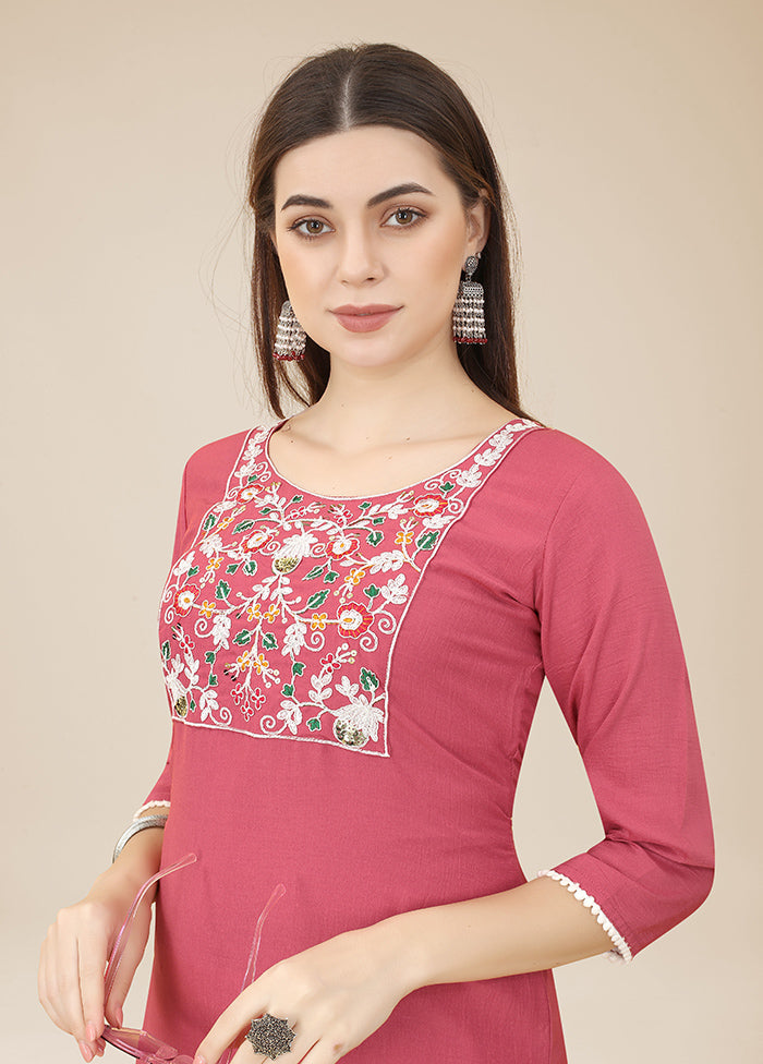 Pink Readymade Silk Kurti - Indian Silk House Agencies