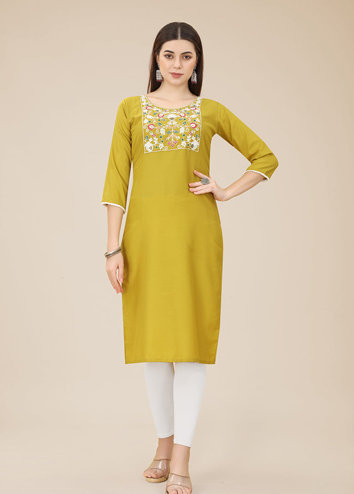 Green Readymade Silk Kurti - Indian Silk House Agencies