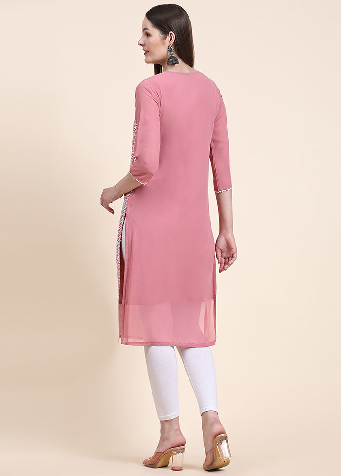 Pink Readymade Georgette Kurti