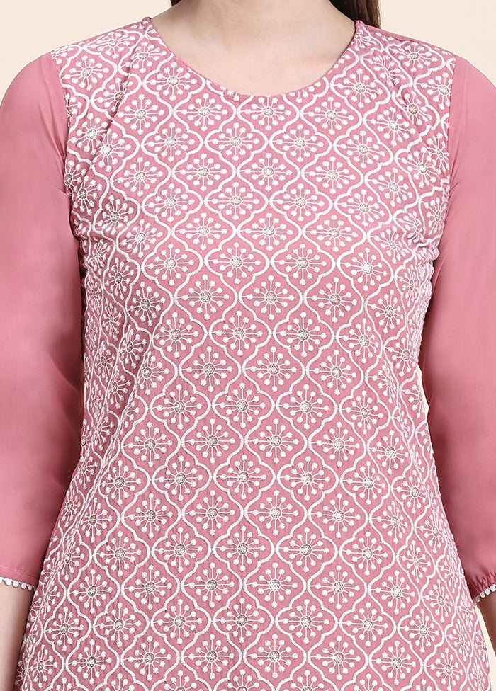 Pink Readymade Georgette Kurti