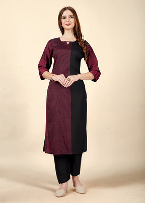 2 Pc Pink Readymade Cotton Kurti Set - Indian Silk House Agencies