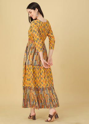 Yellow Readymade Rayon Kurti