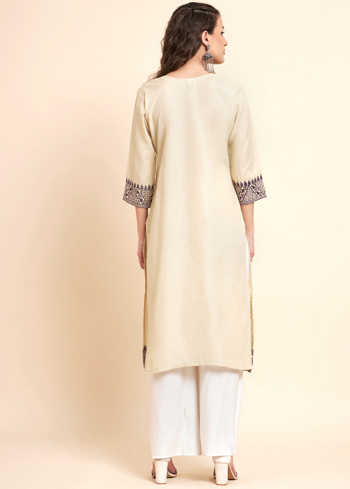 Peach Readymade Cotton Kurti - Indian Silk House Agencies