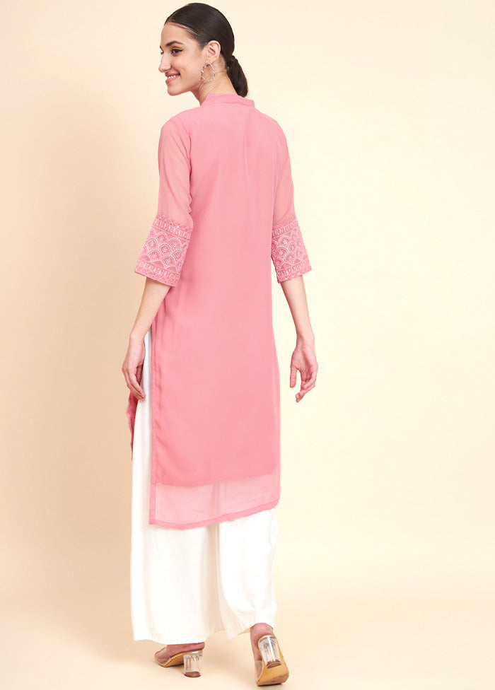 Pink Readymade Georgette Kurti