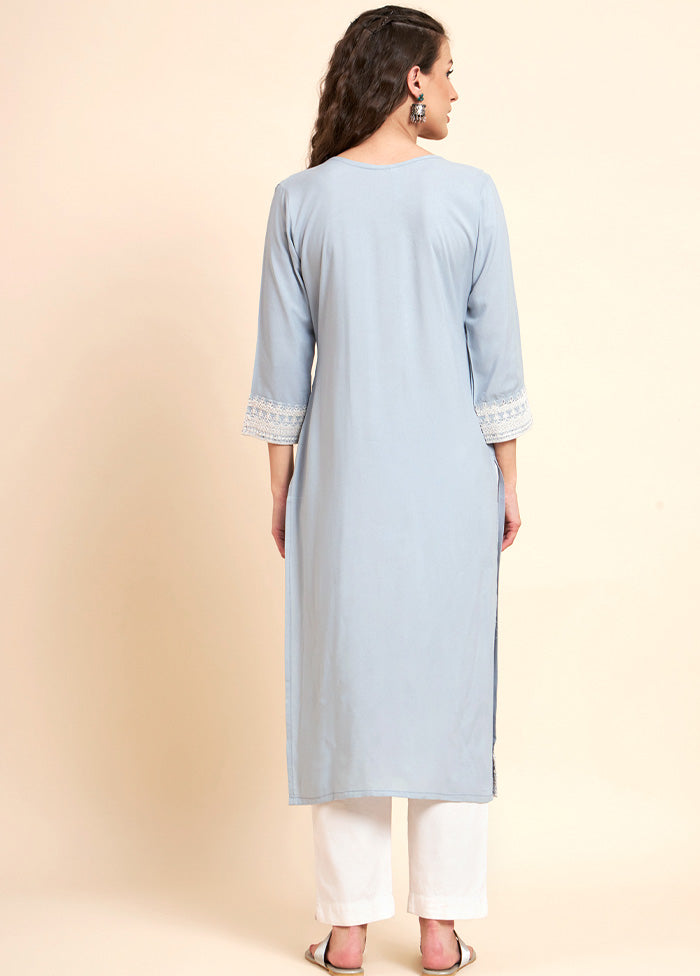 Blue Readymade Rayon Kurti