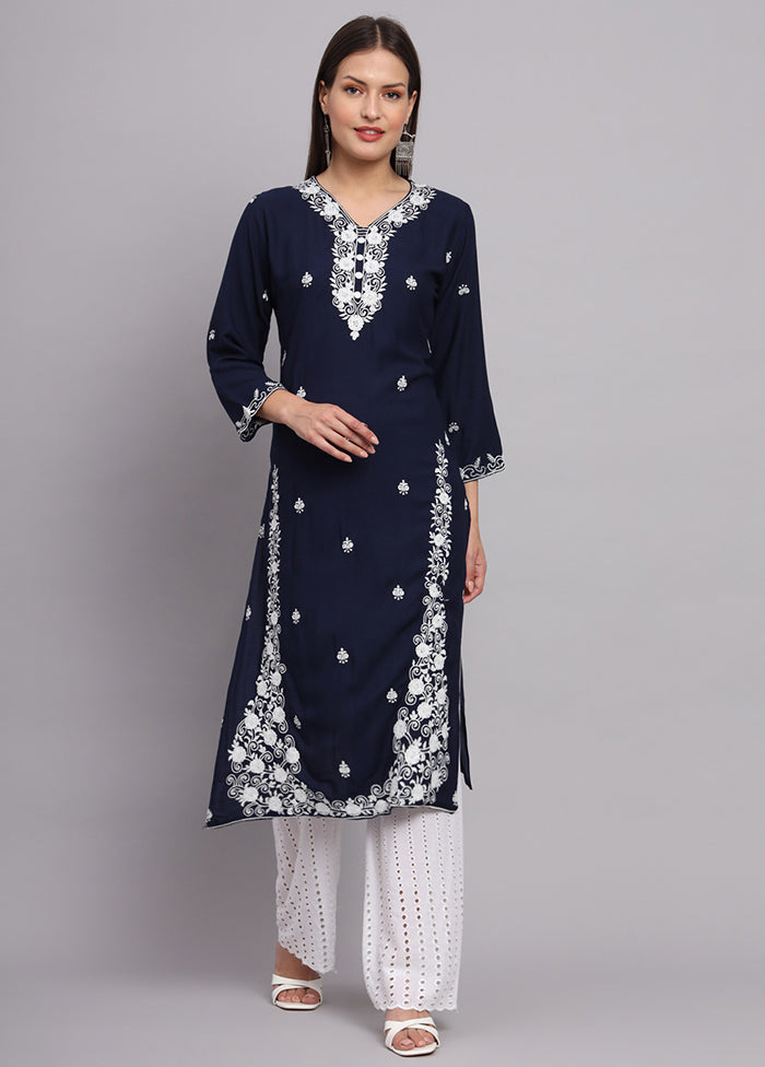 Blue Readymade Rayon Kurti