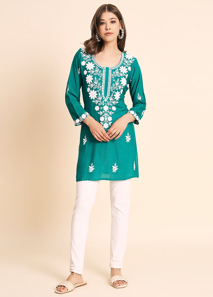 Blue Readymade Rayon Kurti