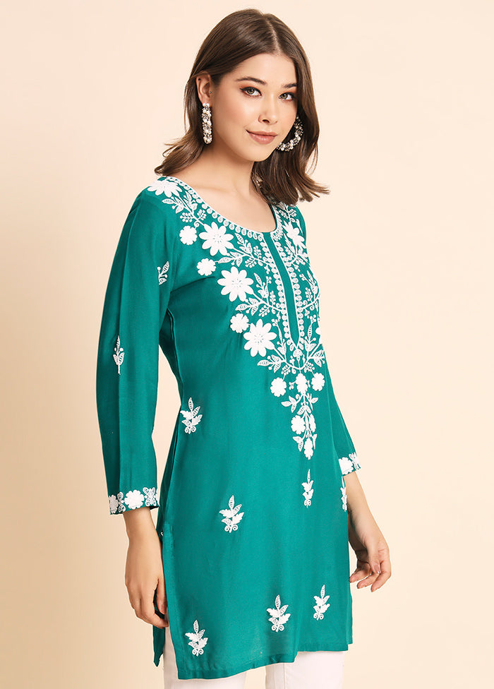 Blue Readymade Rayon Kurti