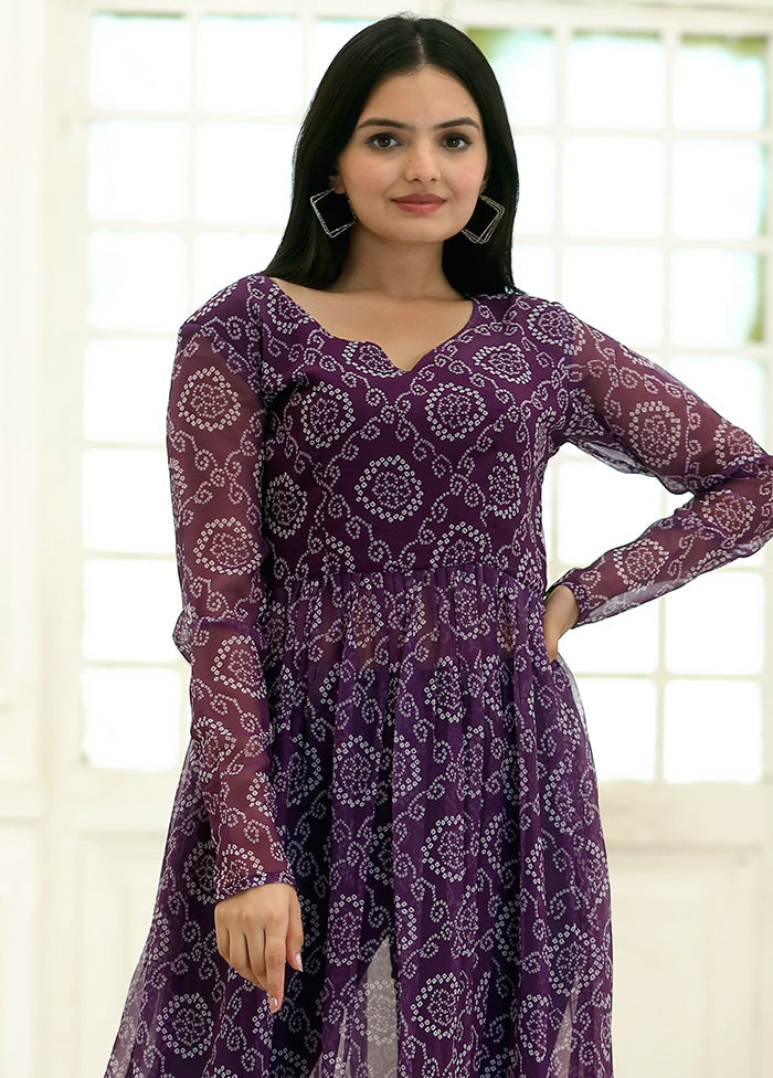 Wine Readymade Georgette Kurti