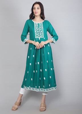 Rama Readymade Rayon Chikankari Kurti - Indian Silk House Agencies