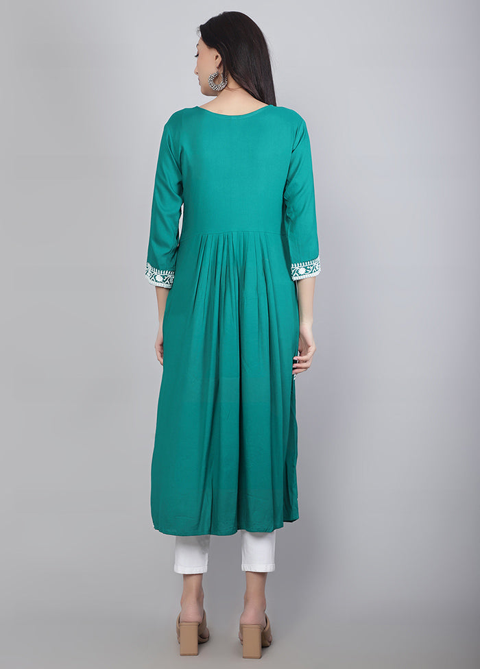 Rama Readymade Rayon Chikankari Kurti - Indian Silk House Agencies