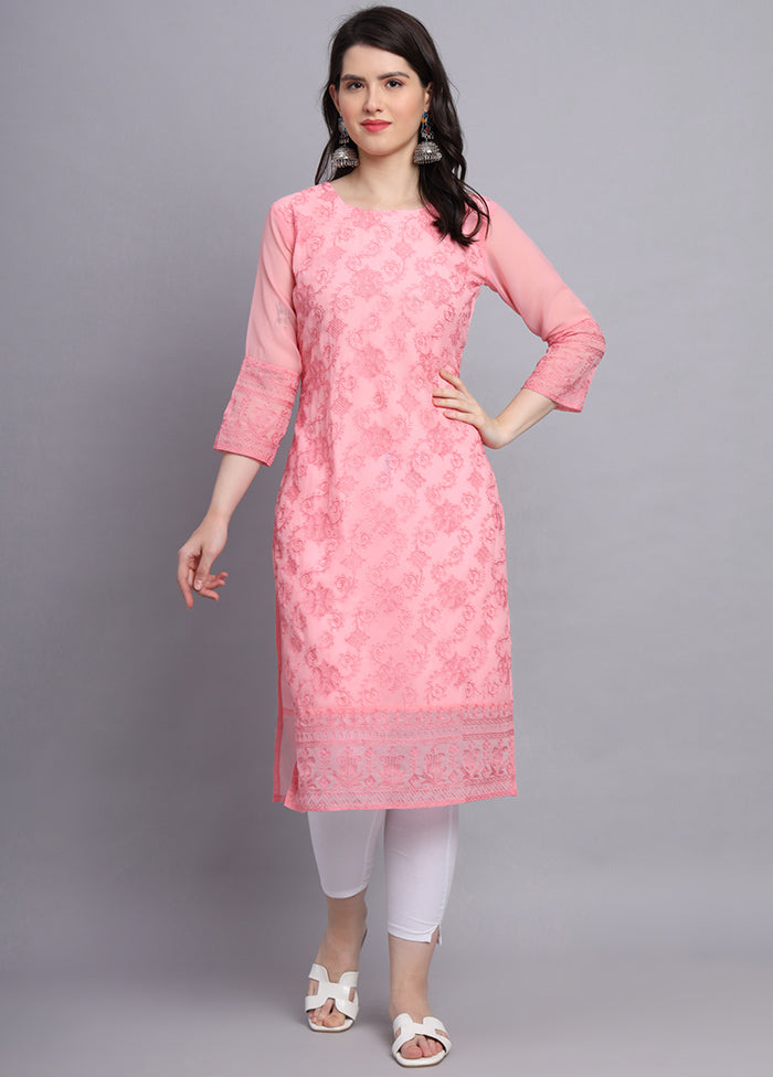 Pink Readymade Georgette Kurti