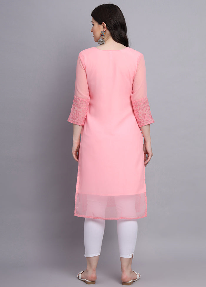 Pink Readymade Georgette Kurti