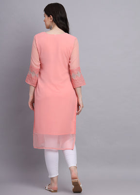 Pink Readymade Georgette Kurti