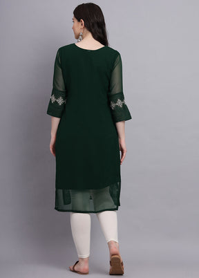 Green Readymade Georgette Kurti