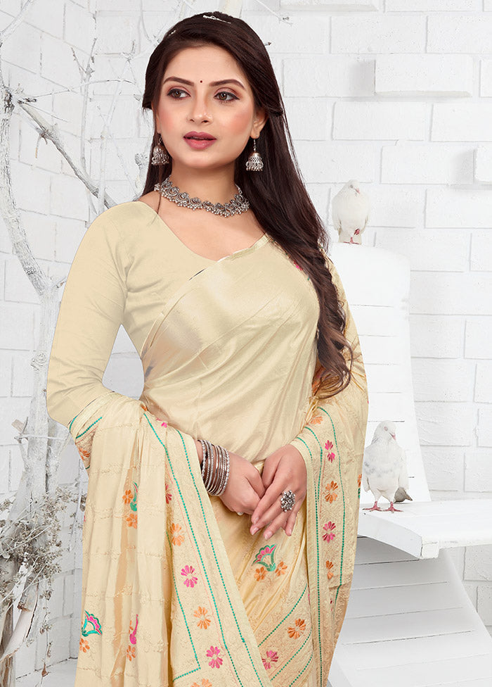 Yellow Georgette Saree With Blouse Piece - Indian Silk House Agencies