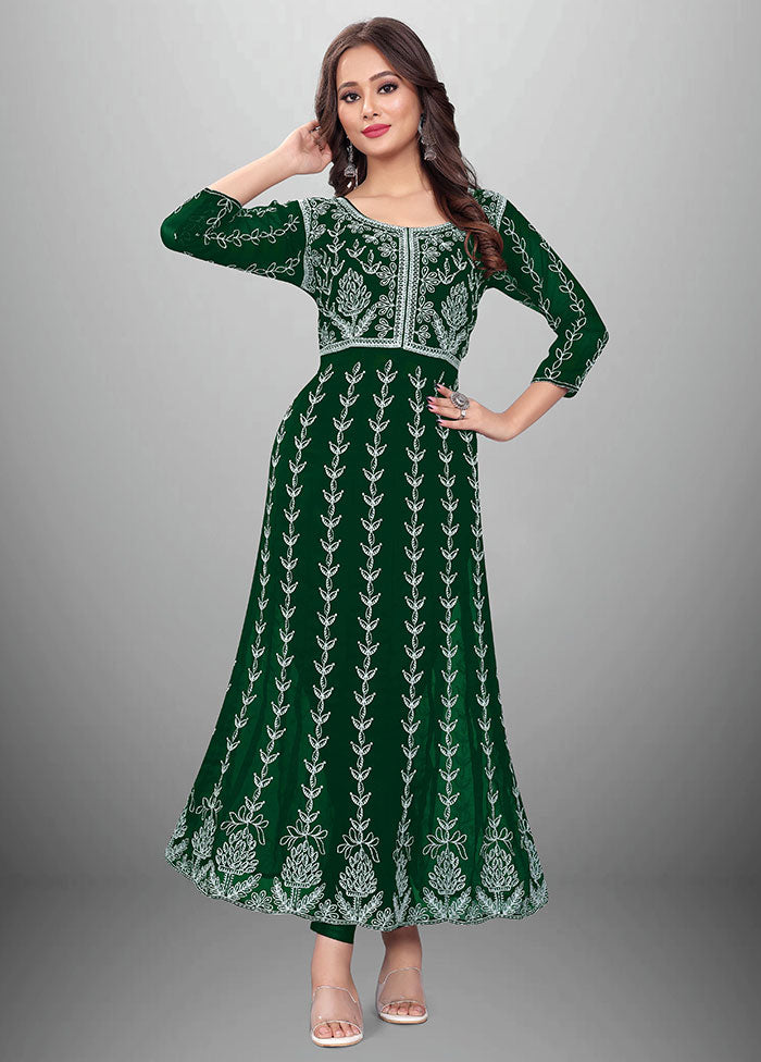 Green Readymade Georgette Kurti - Indian Silk House Agencies