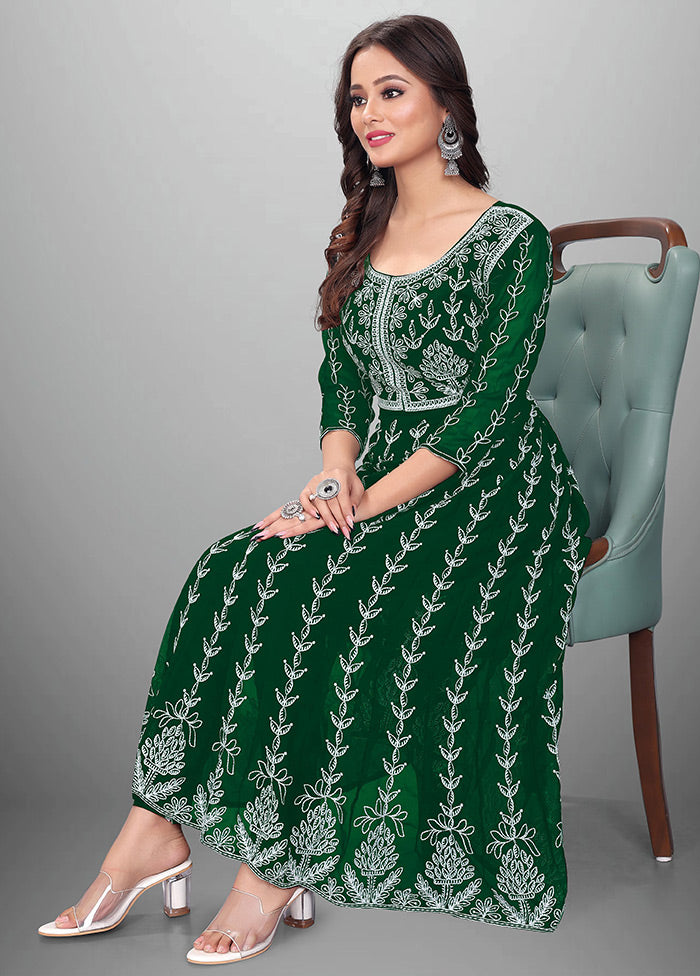 Green Readymade Georgette Kurti