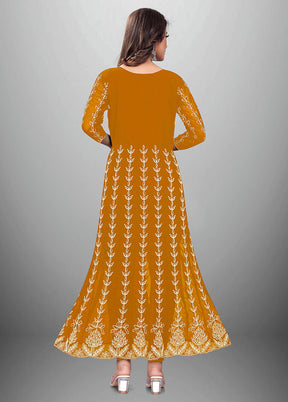 Mustard Readymade Georgette Kurti