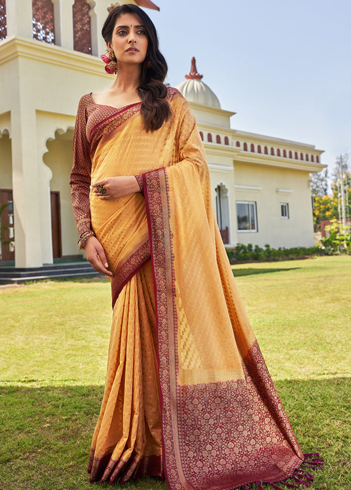 Beige Georgette Saree With Blouse Piece - Indian Silk House Agencies