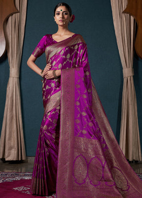 Wine Dupion Silk Saree With Blouse Piece - Indian Silk House Agencies