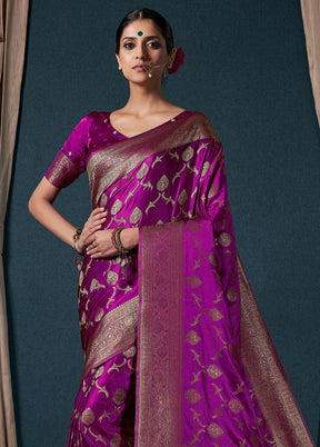 Wine Dupion Silk Saree With Blouse Piece - Indian Silk House Agencies