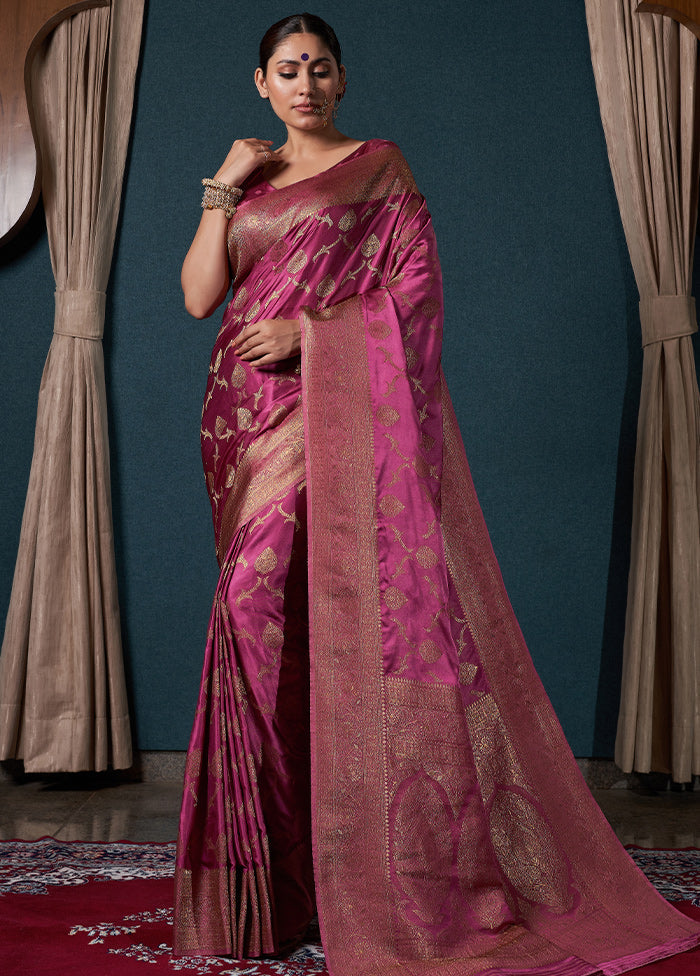 Rani Dupion Silk Saree With Blouse Piece - Indian Silk House Agencies