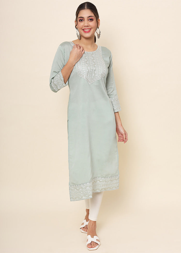 Grey Readymade Cotton Kurti - Indian Silk House Agencies