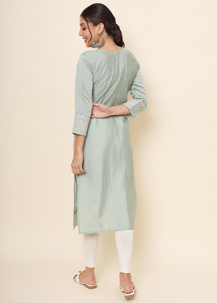 Grey Readymade Cotton Kurti