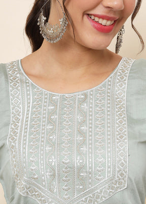 Grey Readymade Cotton Kurti - Indian Silk House Agencies