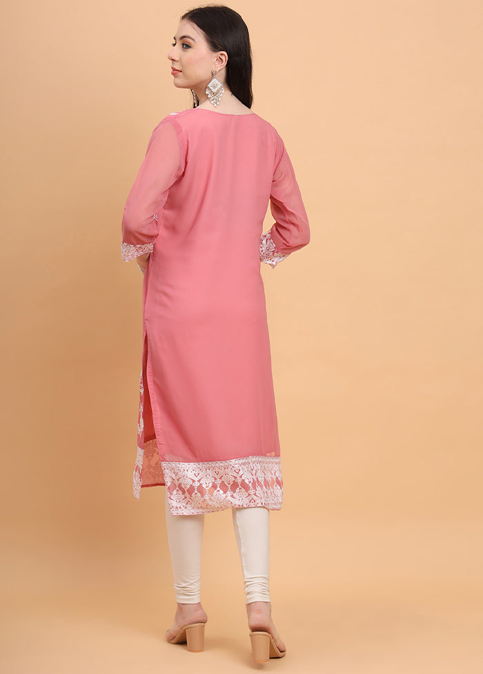 Pink Readymade Georgette Kurti